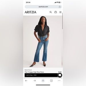 Aritzia Denim Forum The Twiggy High Rise Flare